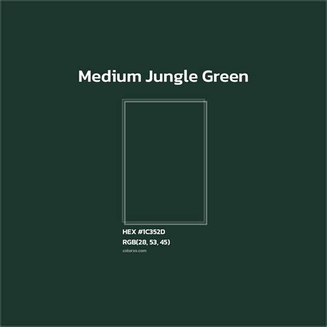 About Medium Jungle Green - Color codes | Matching colors and paints ...