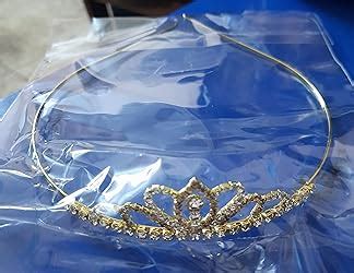 DKB® Golden Crystal Rhinestone Princess Hair Tiara Crown for Girls and ...