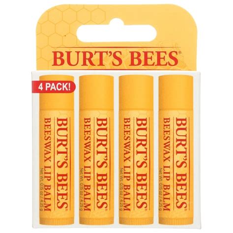 Burt's Bees All Natural Lip Balm Stick- Softens and Nourishes with 100% ...