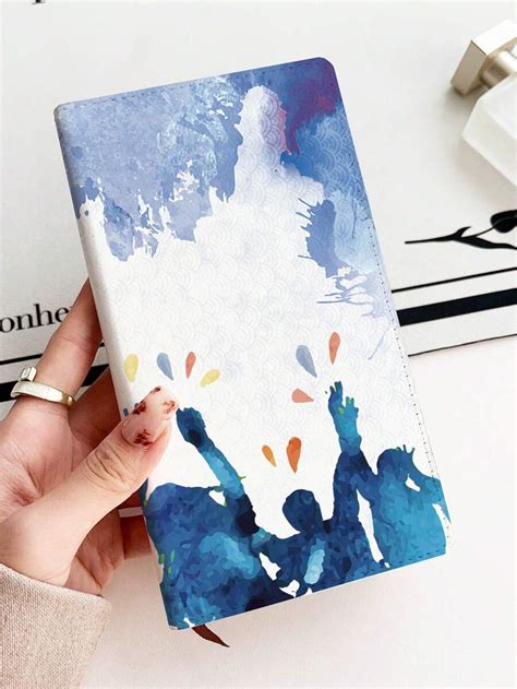 1 Pcs White PU Leather Notebook With Graduation Party Elements Cartoon ...