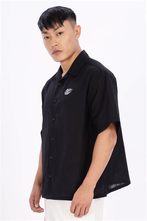 Boxy Fit: Speed Junkie Black Linen Shirt – Eszett