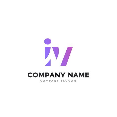 IV LOGO | Vetor Premium