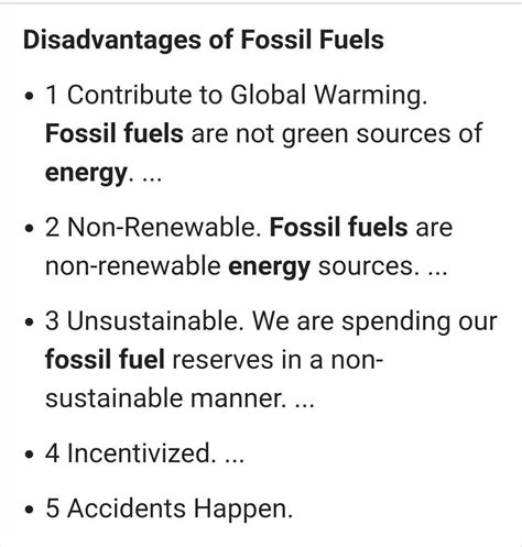 Advantages And Disadvantages Of Fossil Fuels