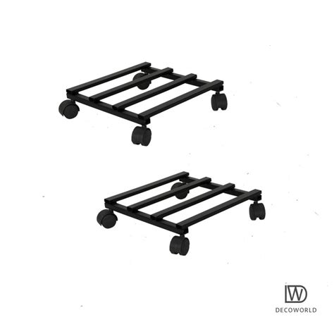 Buy Now!! Set Of 2 stylish Planter Stand with Wheels | Decoworld ...