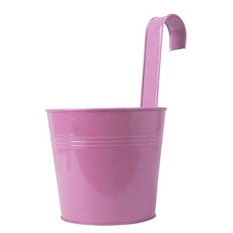 TrustBasket Plain Round Railing Planters/Pots - Lightpink : Amazon.in ...