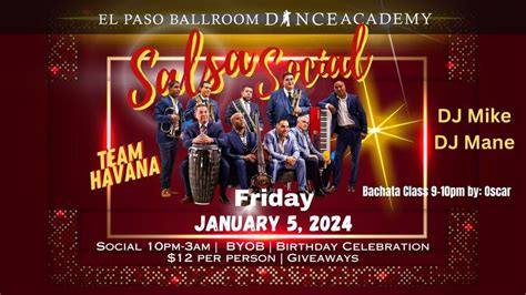Friday Salsa Social with Team Havana Salsa Band, El Paso Ballroom Dance ...