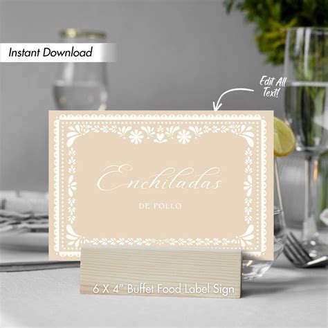 Buy Digital Buffet Tags Online In India - Etsy India
