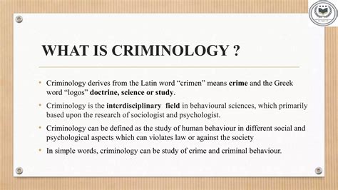 Criminology | PPTX