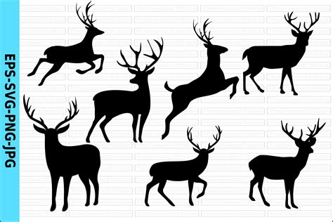 Deer Silhouette Clip Art Graphic by TGT Designs · Creative Fabrica