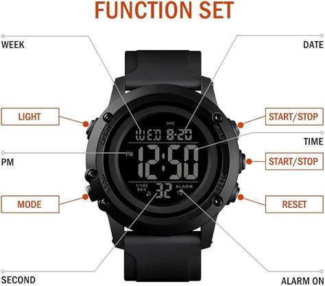 Buy Men's Digital Sports Watch Large Face Waterproof Wrist Watches for ...