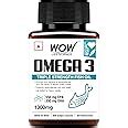 WOW Omega-3 Fish Oil 1300 mg Triple Strength 550mg EPA 350mg DHA ...