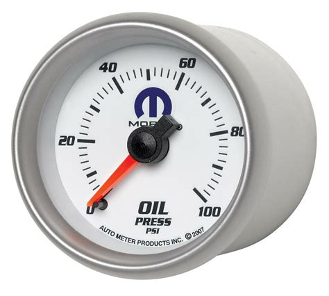 Gauge, Oil Pressure Mopar Series 2-1/16_ 100 psi, full sweep, mechani