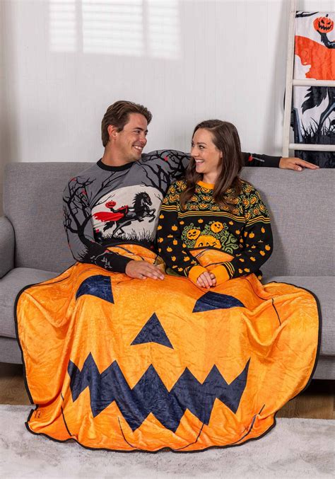 Pumpkin Shaped Halloween Throw Blanket | Halloween Blankets