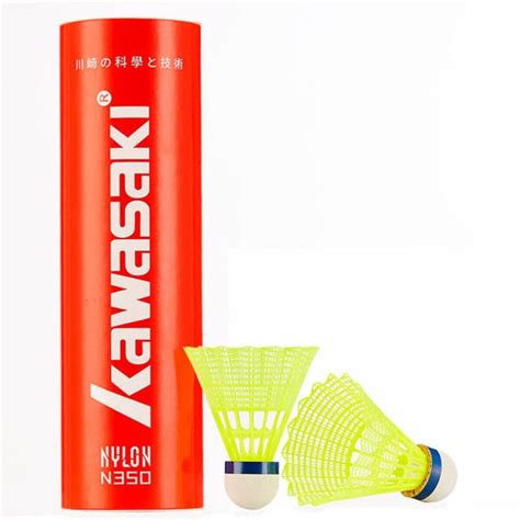 Kawasaki King N350S Nylon Badminton Shuttlecock – Yellow – Sportswing.in
