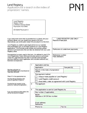 Image result for PN1 Form Sample