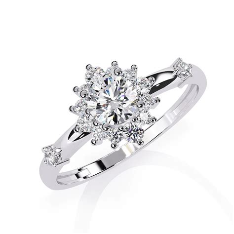 Buy Delicate Halo Lab Grown Diamond Ring from Ivana Jewels