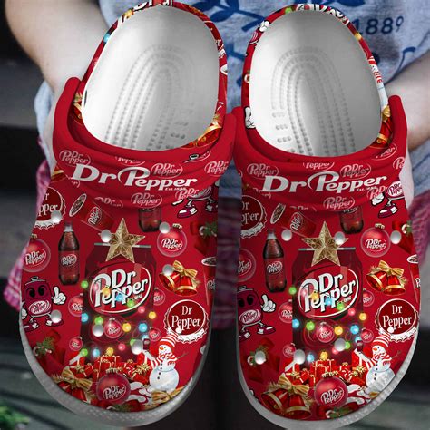 Dr. Pepper Merry Christmas Red Clogs For Kids And Adults - Design by ...