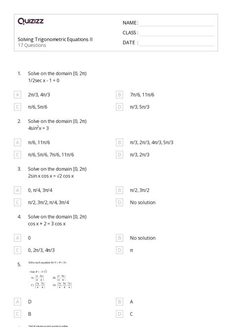 Trigonometric Functions Grade 12 的图像结果