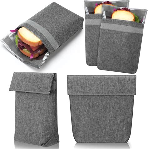 Amazon.com: Qinyoung 3 Pcs Insulated Sandwich Bag Reusable Snack Bags ...