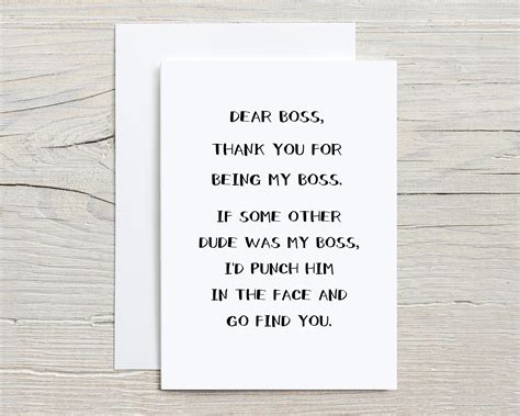 Thank You Card For Boss