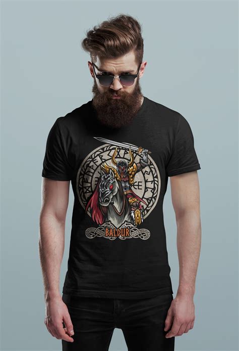 Baldur Norse Mythology Shirt, Valhalla Viking Nordic Gods T-Shirt ...
