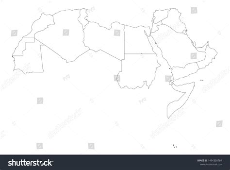 Arab World States Political Map 22 Stock Vector (Royalty Free) 1494330764 | Shutterstock