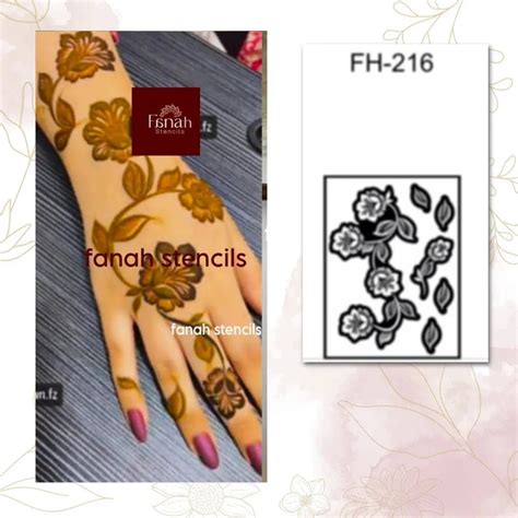 Fanah Henna Stencil FH-216 – Fanahstencils
