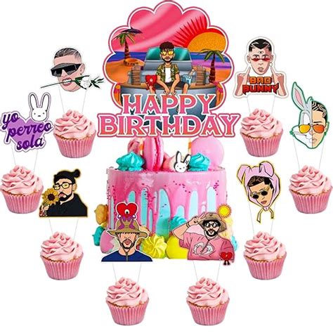 25Pcs Bad Rapper Cake Topper Cupcake Toppers, Paper Decorations ...