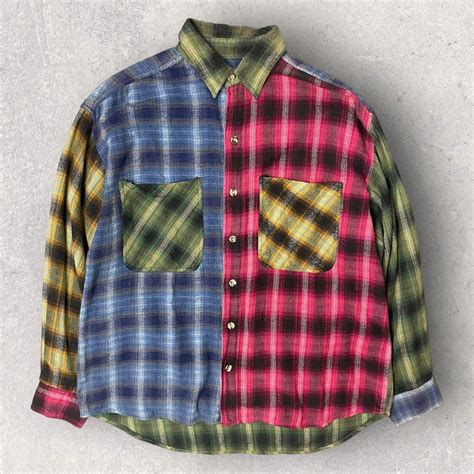 pch crazy pattern ombre frannel shirt 90s | focus
