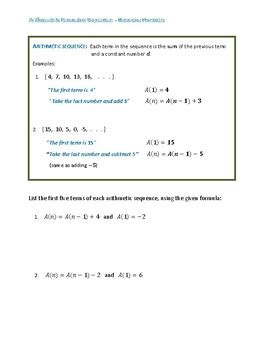 Image result for Recursive Formulas in Arithmetic Sequences