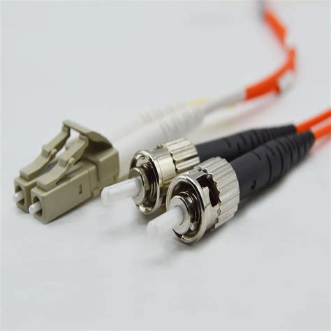 FiberCablesDirect 20m Om2 Lc St Fiber Patch Cable | Duplex 50/125 Lc to ...