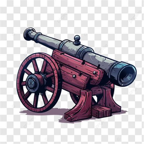 Fantasy Warfare Cannon Icon Isolated On Transparent Background, Cannon ...