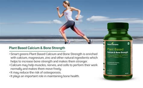 Smart Greens Plant Based Calcium & Bone Strength with Calcium ...