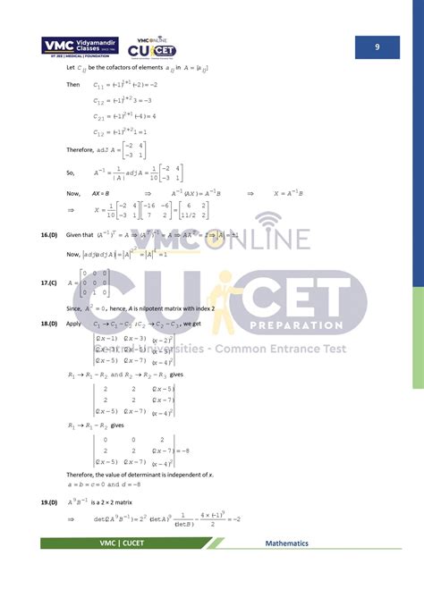 CUET mock test paper on Mathematics with answers: Can you score 100% ...