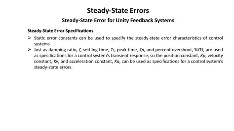 Steady State Error Feedback Control Systems 的图像结果