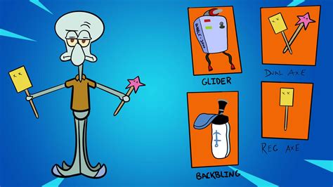 Spongebob x Fortnite Concept (Squidward Skin and Accessories) : r ...