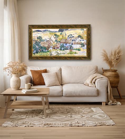 Van Gogh | Farms Near Auvers| Canvas Print | RelivArt Textured Art