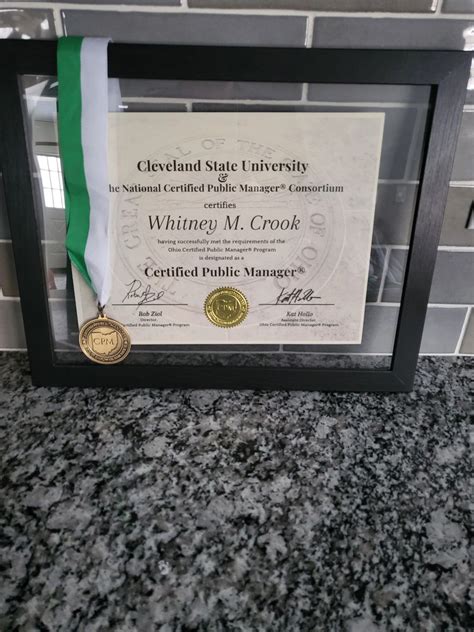 Several months ago I completed the Ohio Certified Public Manager ...