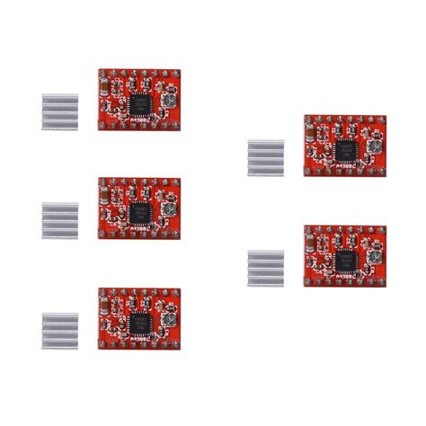 REES52 5Pcs A4988 Stepper Motor Driver Controller Ramps 1.4 Compatible ...