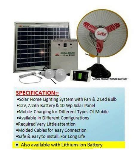 Solar Home Lighting System - 2 LED Solar Home Lighting System ...