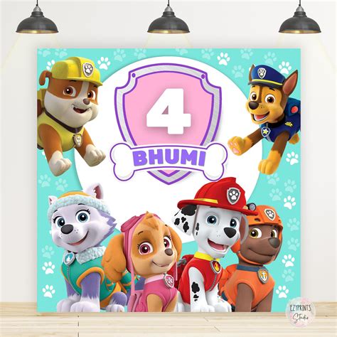 Paw Patrol Theme Birthday Party Welcome Board – Ezyprints Studio