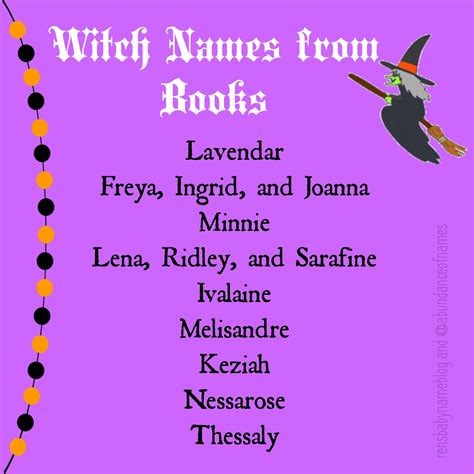 Famous Witches Names