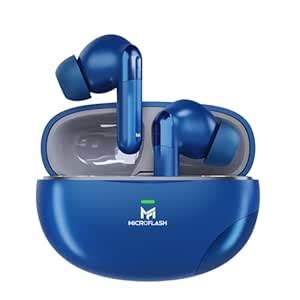 Microflash Earbuds C68 50Hrs Battery, Touch, Deep Bass, Dual Mic, AI ...