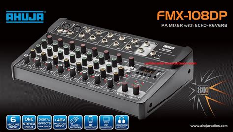 Ahuja FMX 108DP Mixer with Monitor/Headphone output, Audio Interface ...