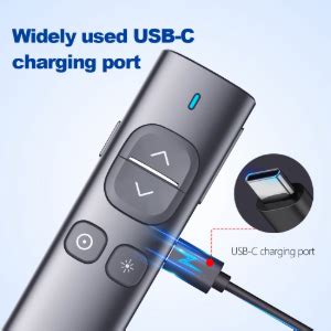 Norwii N96s Wireless Spotlight Presentation Remote Rechargeable Type A ...