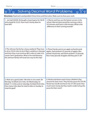 Solving Decimal Word Problems 的图像结果