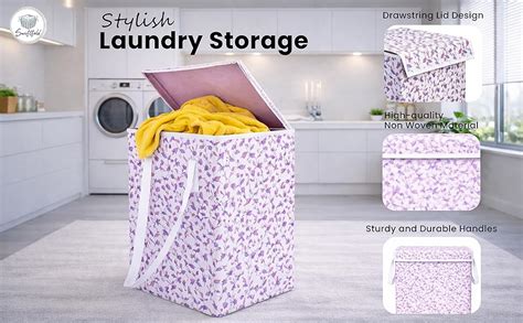 Swiftfold 75L Foldable Laundry Basket with Lid | Large Fabric Laundry ...