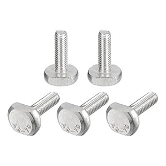 uxcell T-Slot Bolts, 5pcs M6x20mm T Slot Drop-in Stud Sliding Bolts 304 ...