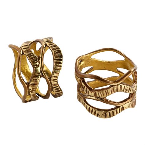 Boab Bronze Patina Napkin Rings - Studio Abaca