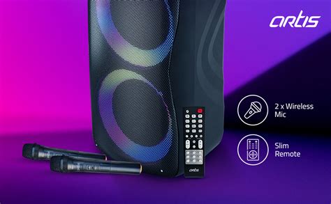 Artis BT600 Wireless Bluetooth Trolley Speaker with 7 Colours LED ...